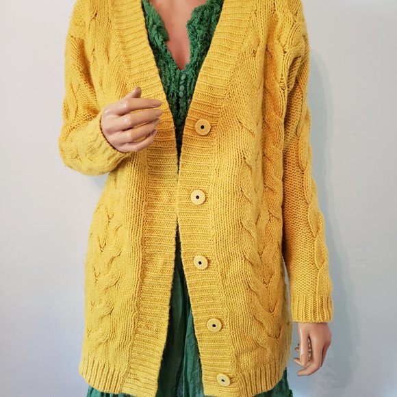 NWT Sundance French Braid Cardigan. 40% Wool. Size S. - Picture 6 of 15